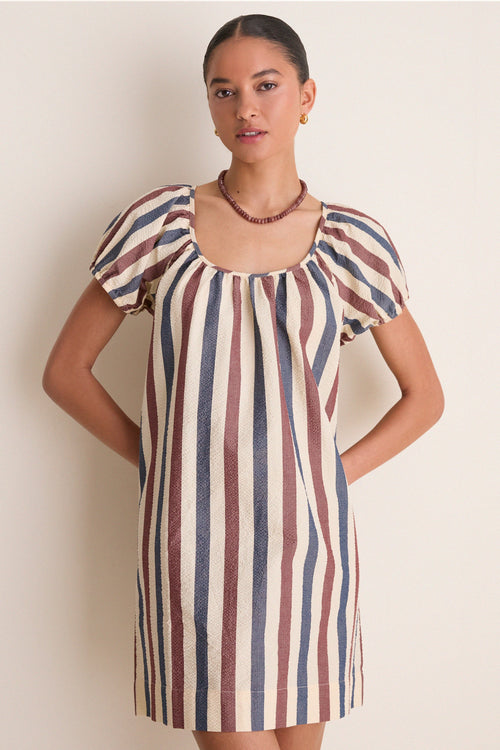 Boardwalk Stripe Seersucker Brittany Coverup