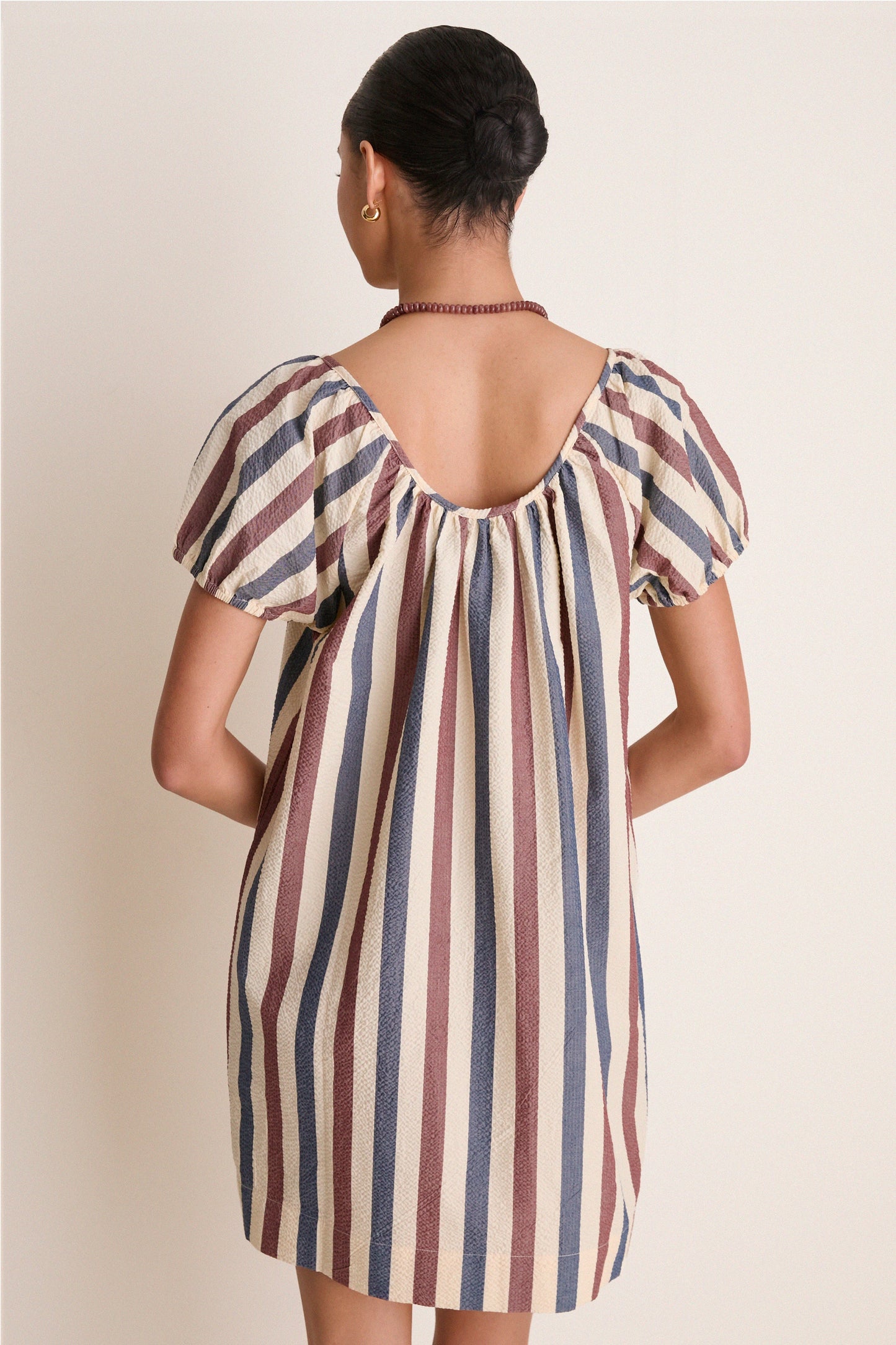 Boardwalk Stripe Seersucker Brittany Coverup
