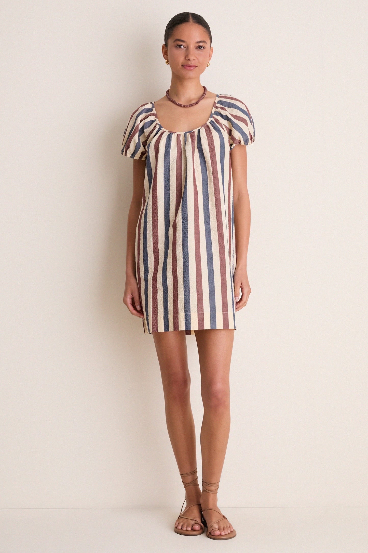 Boardwalk Stripe Seersucker Brittany Coverup