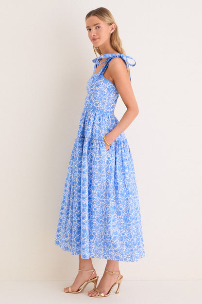 Chinoiserie Floral Julie Maxi Dress