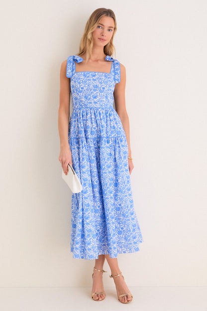 Chinoiserie Floral Julie Maxi Dress