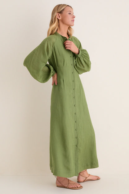 Cedar Green Button Down Granier Dress
