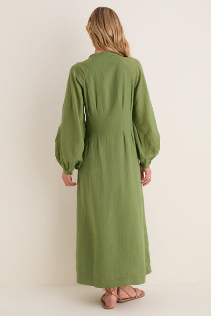 Cedar Green Button Down Granier Dress