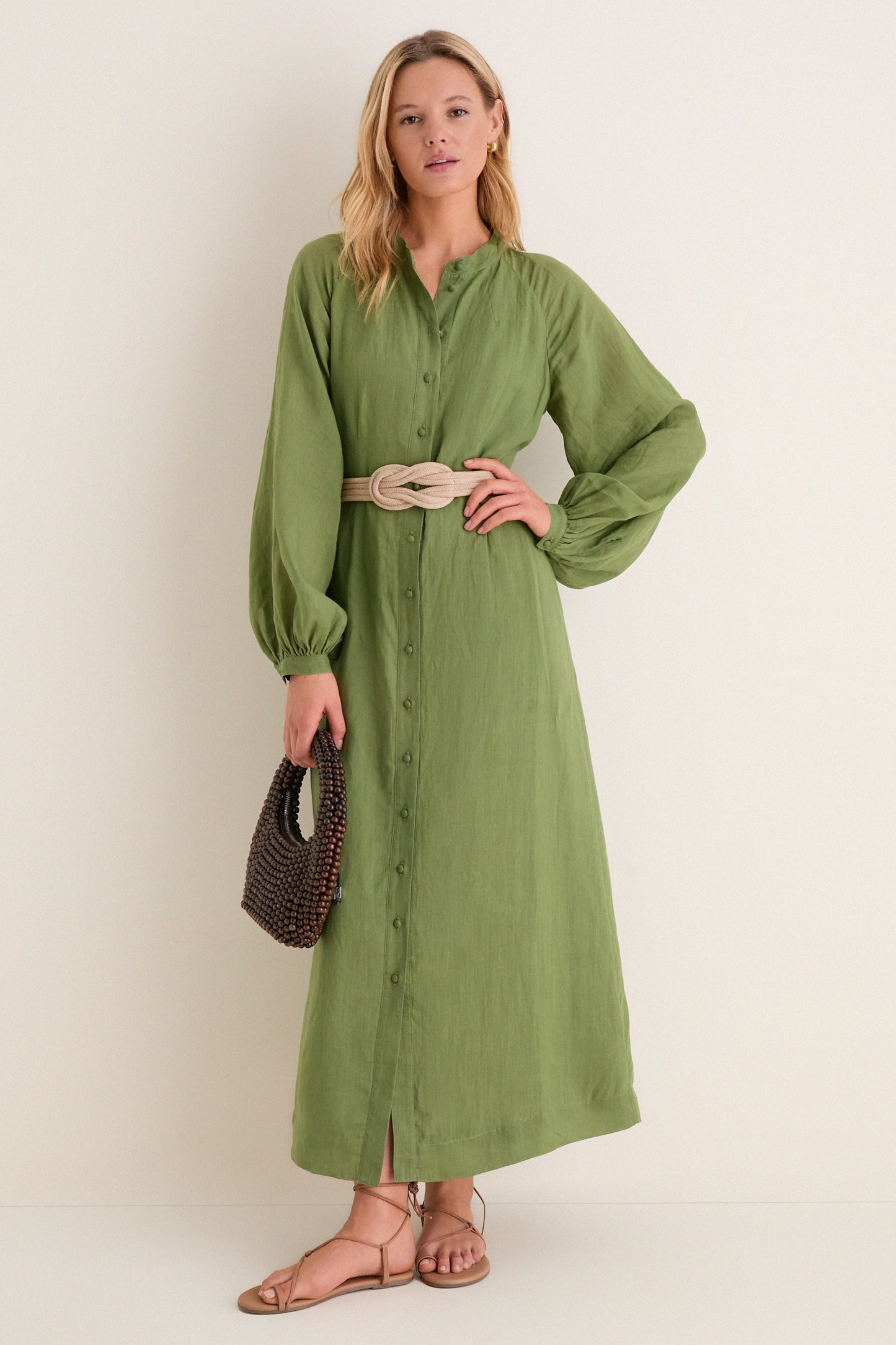 Cedar Green Button Down Granier Dress