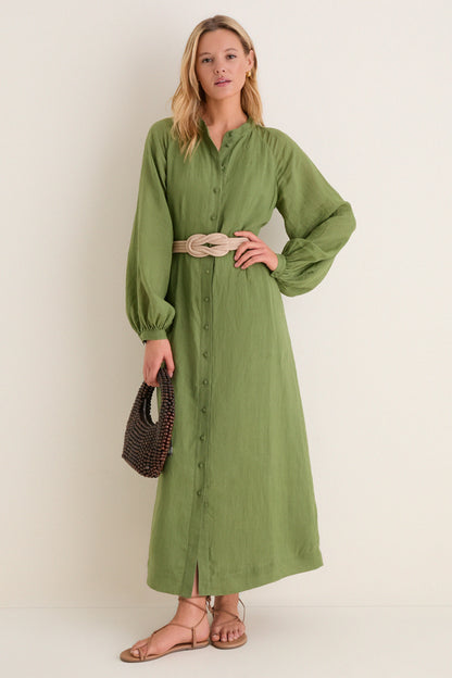 Cedar Green Button Down Granier Dress