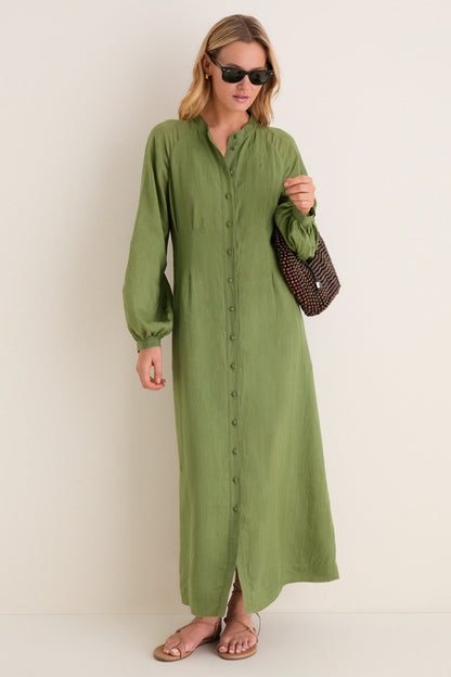 Cedar Green Button Down Granier Dress