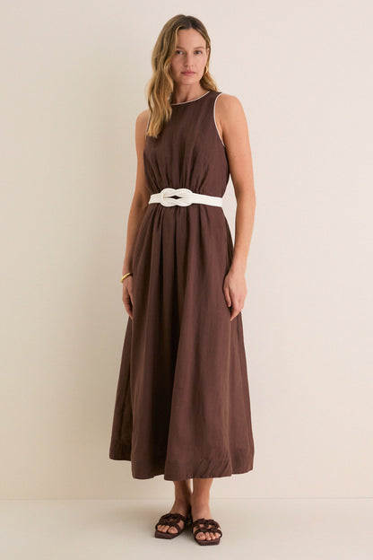 Chestnut Rope Belt Leonie Dress