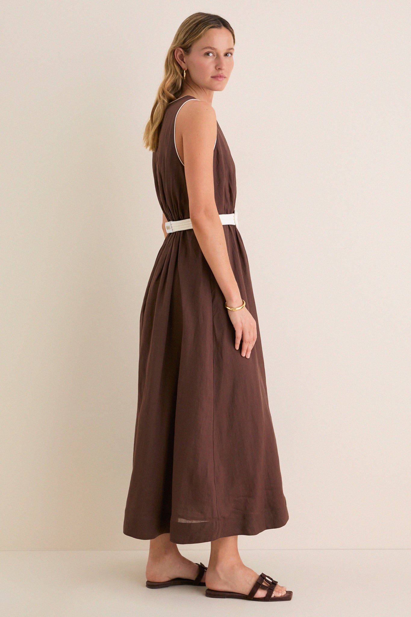 Chestnut Rope Belt Leonie Dress
