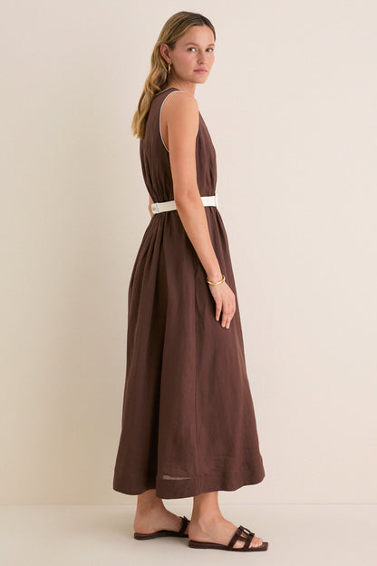 Chestnut Rope Belt Leonie Dress