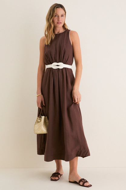 Chestnut Rope Belt Leonie Dress