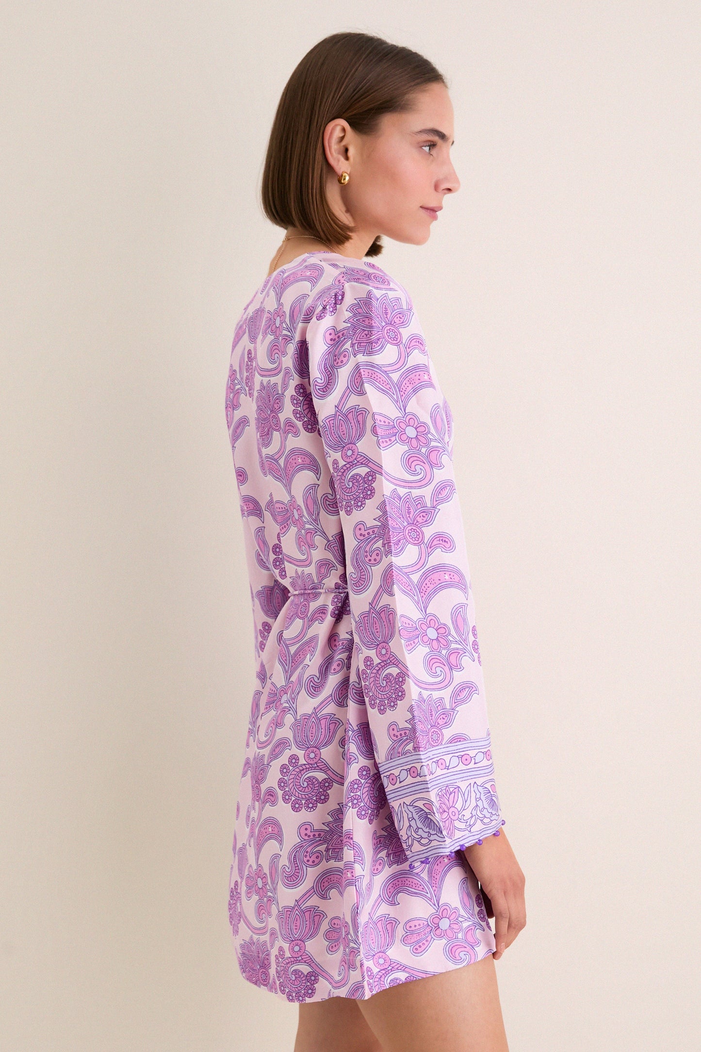 Brocade Amethyst Jaya Mini Dress