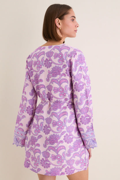 Brocade Amethyst Jaya Mini Dress
