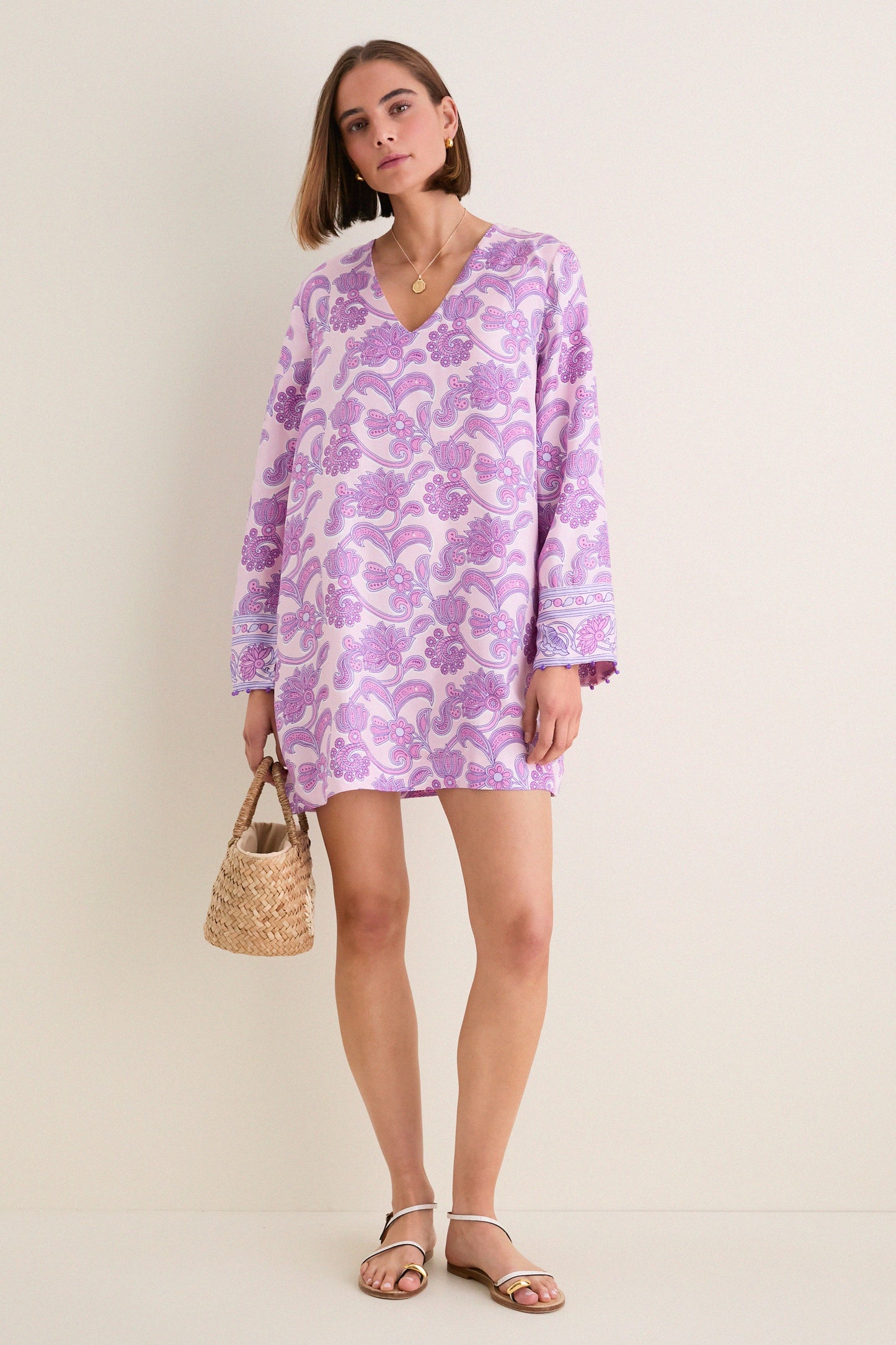 Brocade Amethyst Jaya Mini Dress