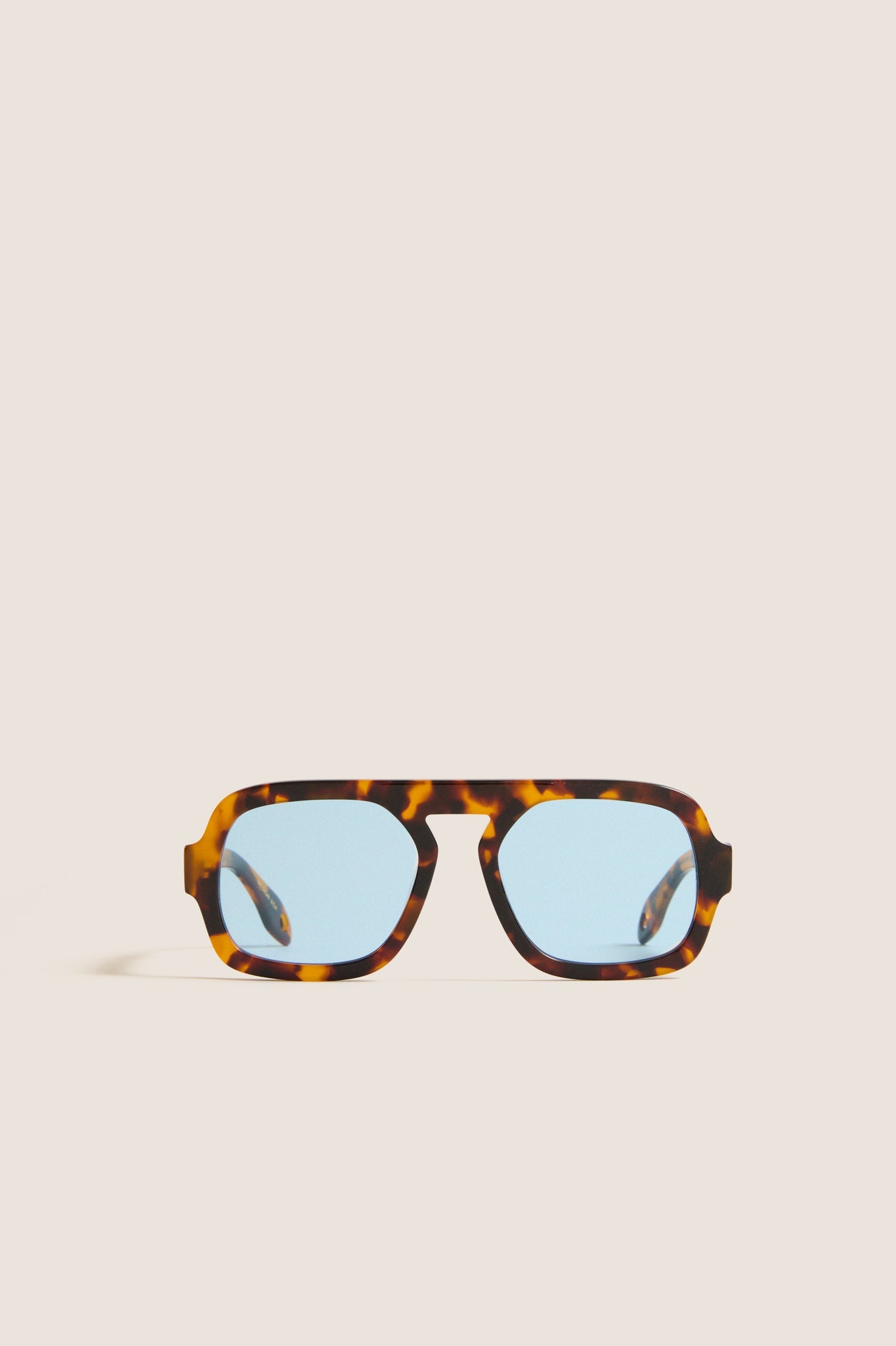 Brown Tortoise Blue Lens Jane Sunglasses