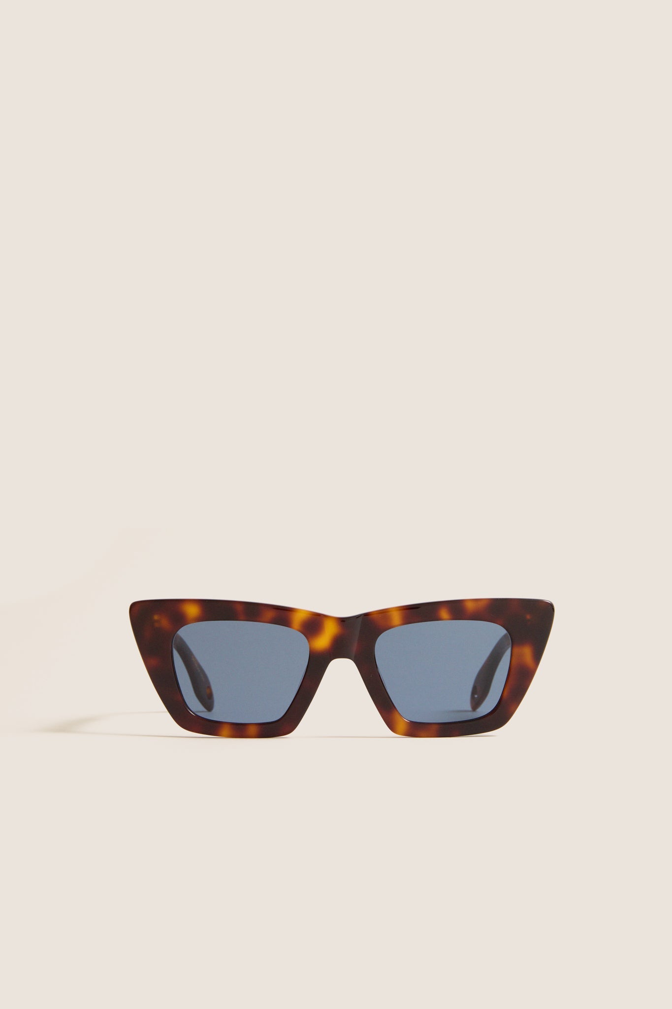 Brown Tortoise Dark Blue Lens Lori Sunglasses