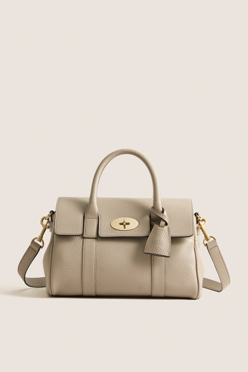 Cashmere Taupe Small Bayswater Satchel