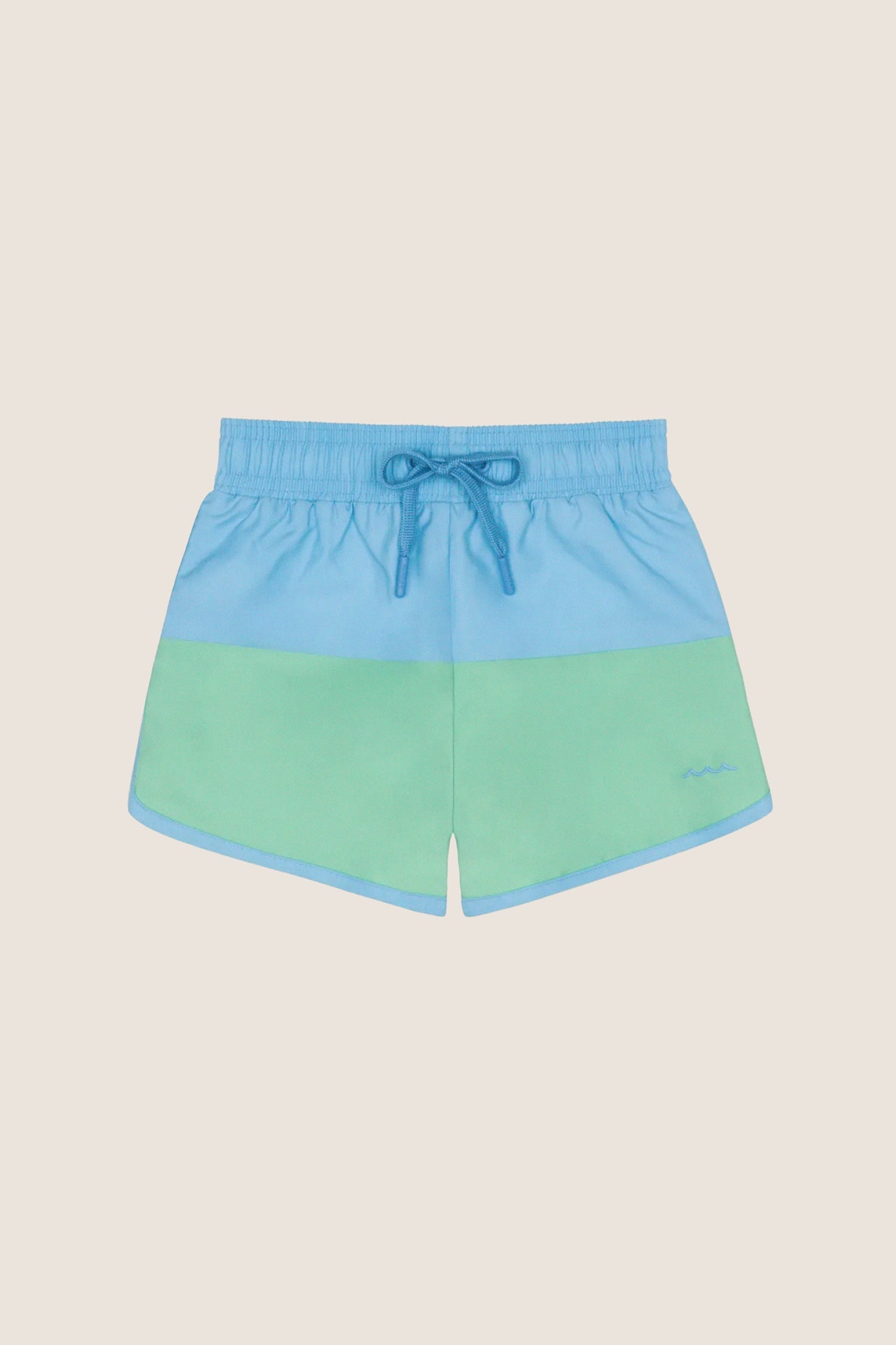 Boys Blue and Green Colorblock Boardie