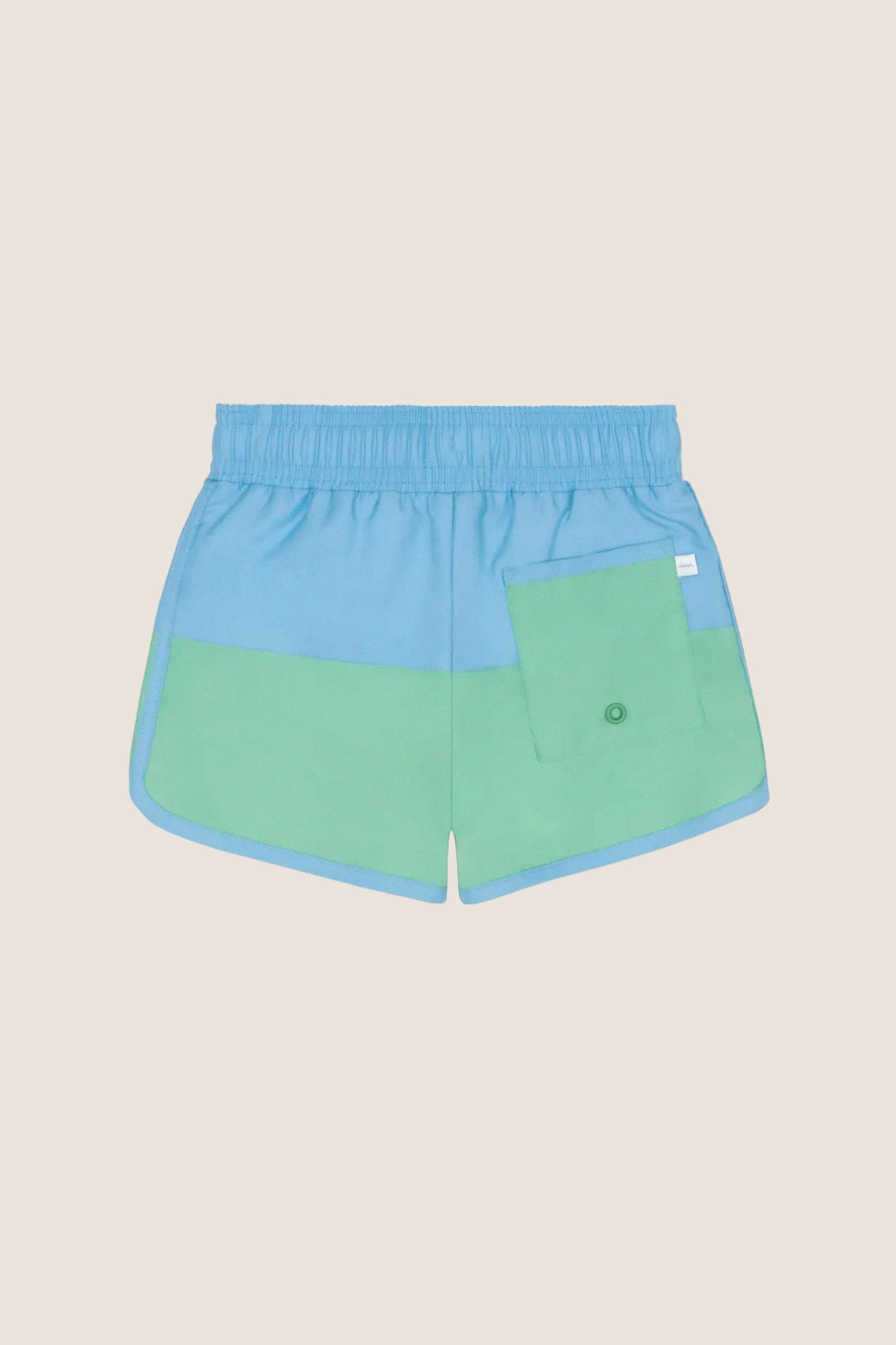 Boys Blue and Green Colorblock Boardie