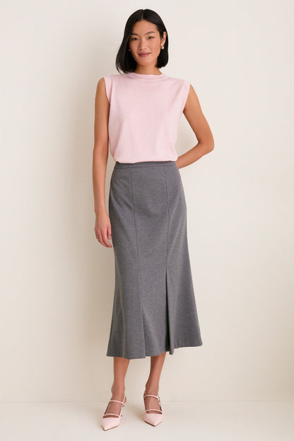 Blush Cashmere Silk Sleeveless Ava Shell