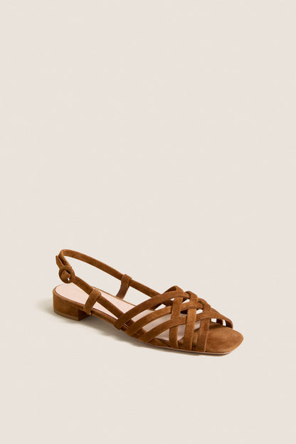 Cacao Suede Shelly Sandals