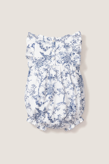 Children's White Timeless Toile Ruffled Romper