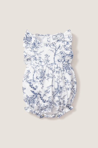 Children's White Timeless Toile Ruffled Romper