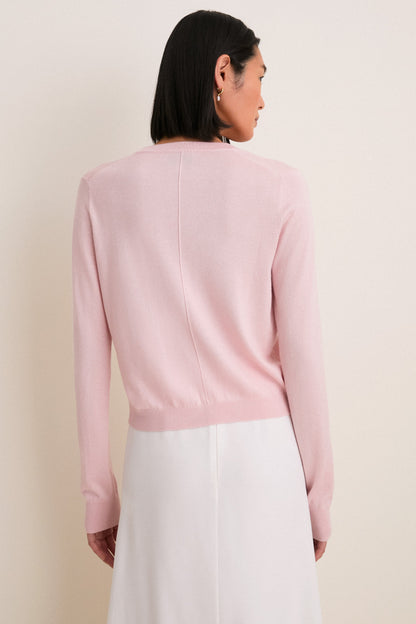 Blush Cashmere Silk Spencer Cardigan
