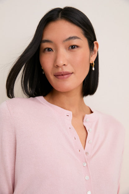 Blush Cashmere Silk Spencer Cardigan