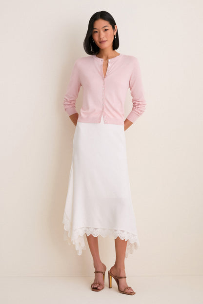 Blush Cashmere Silk Spencer Cardigan