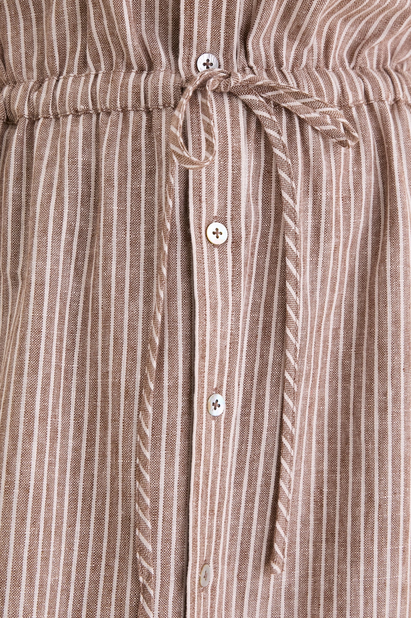 Cafe Stripe Linen Julien Shirt Dress