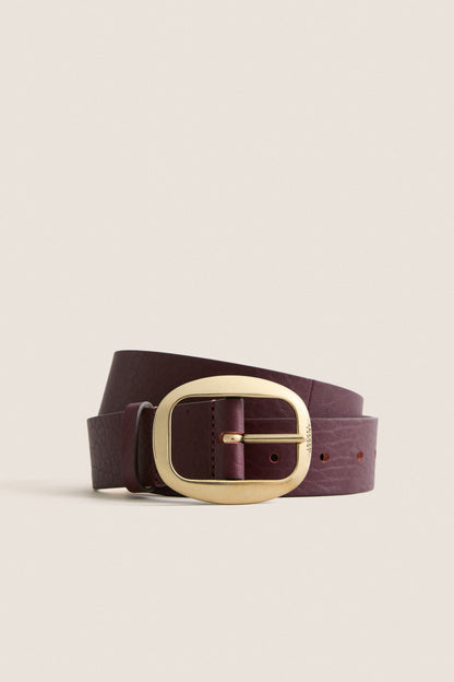 Burgundy Dara Buckle Belt