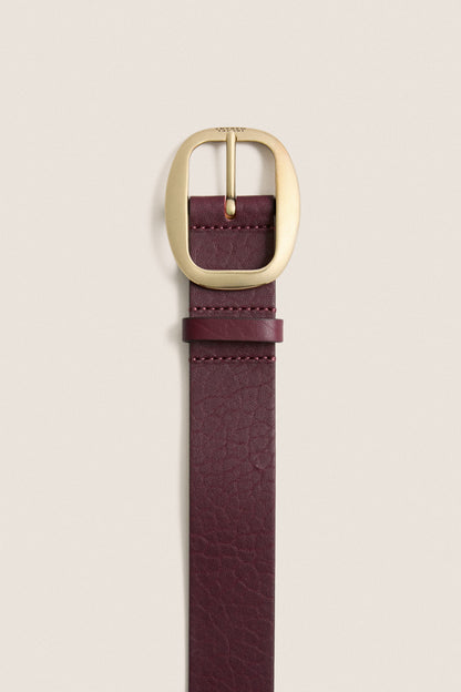 Burgundy Dara Buckle Belt