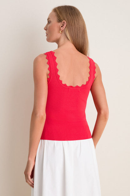 Cherry Ric Rac Compression Tank