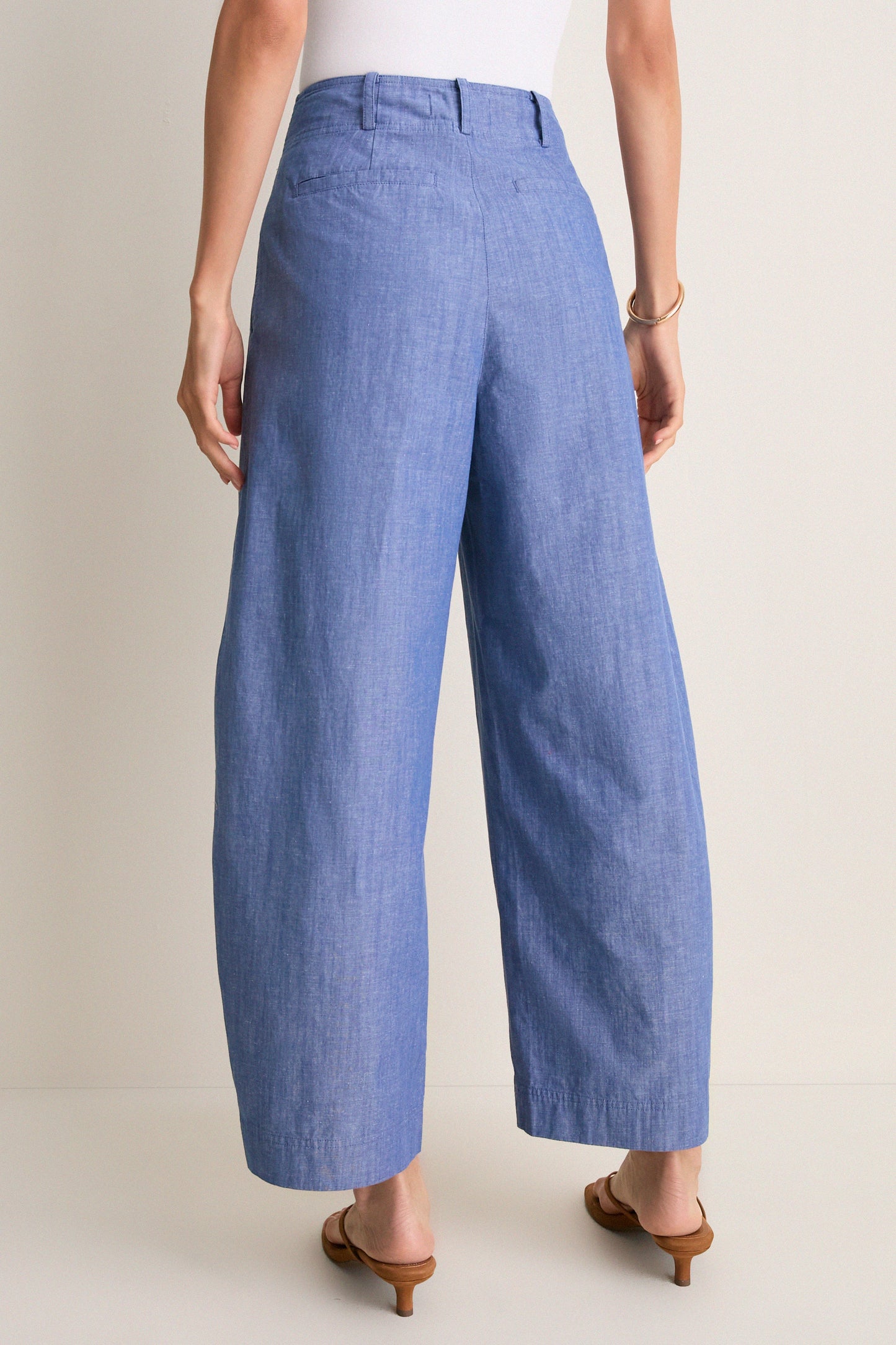 Chambray Bari Crop Trouser