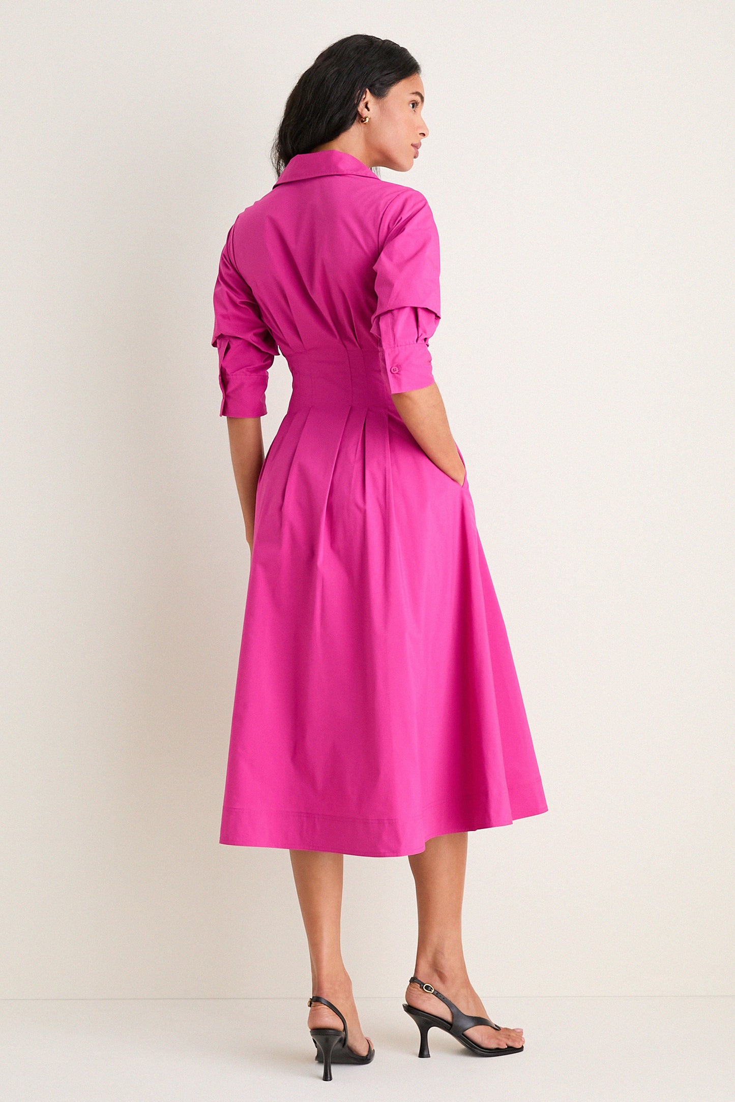 Bougainvillea Jazz Pintuck Midi Dress