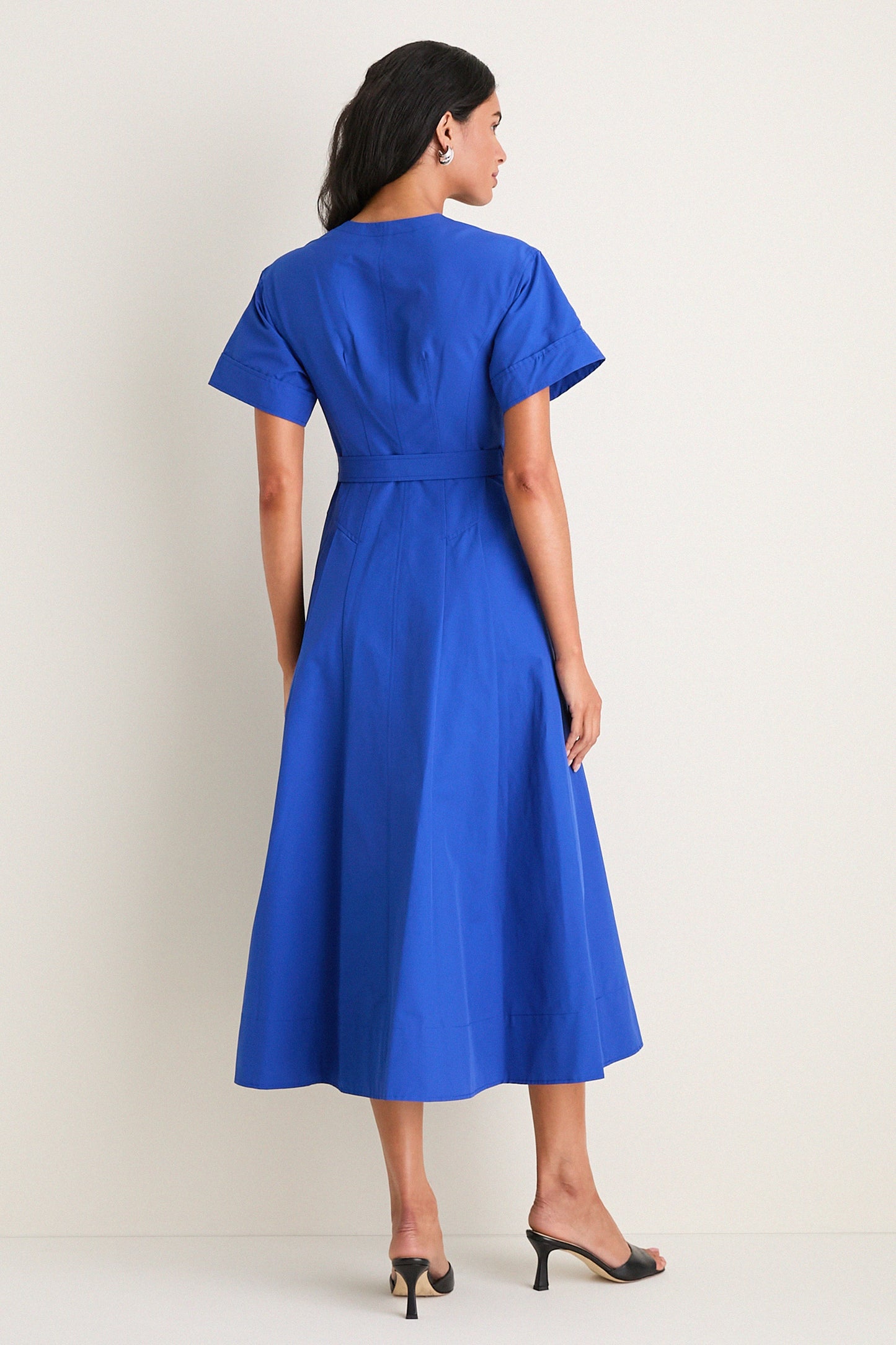 Blueberry Corinne Cotton Midi Dress