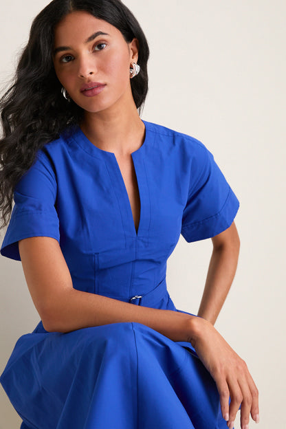 Blueberry Corinne Cotton Midi Dress