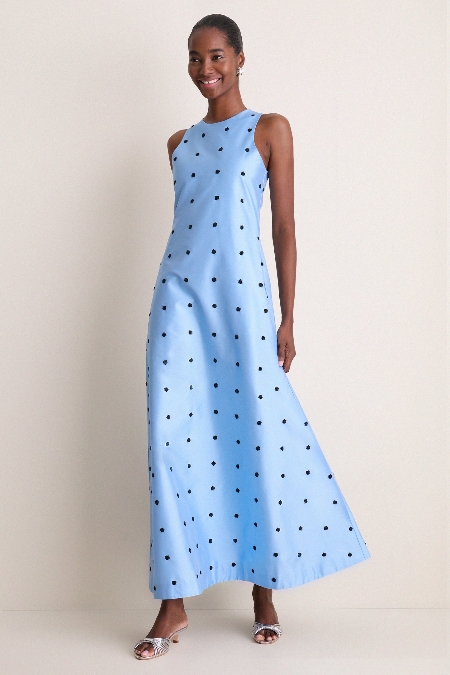 Chambray Blue and Onyx Bennet Sequin Dress