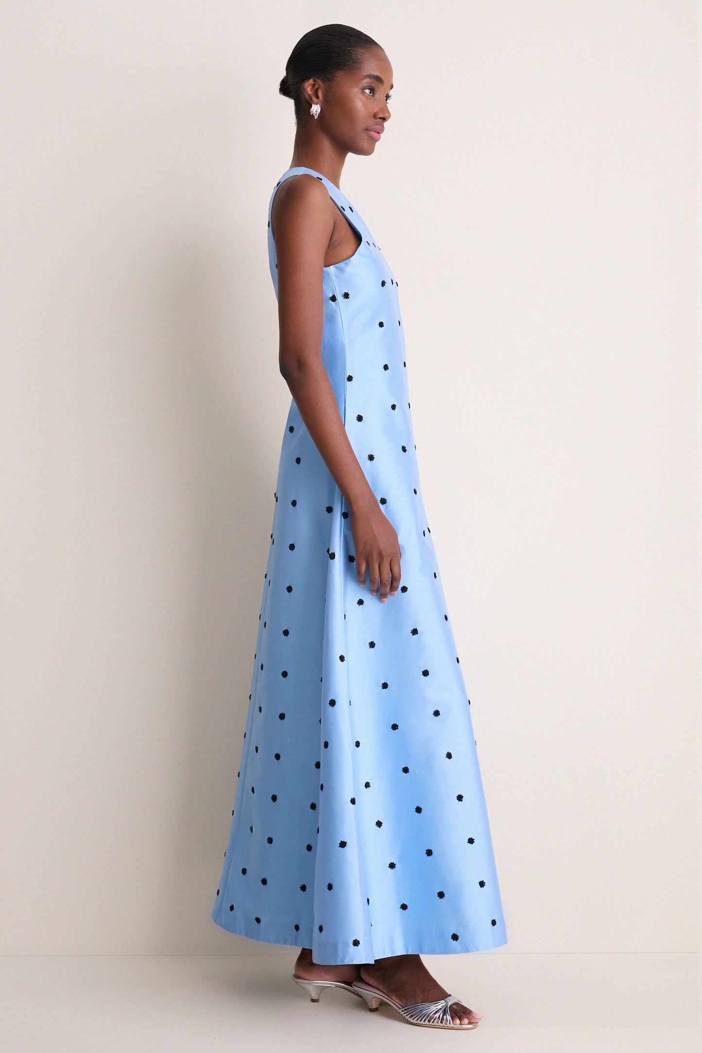 Chambray Blue and Onyx Bennet Sequin Dress