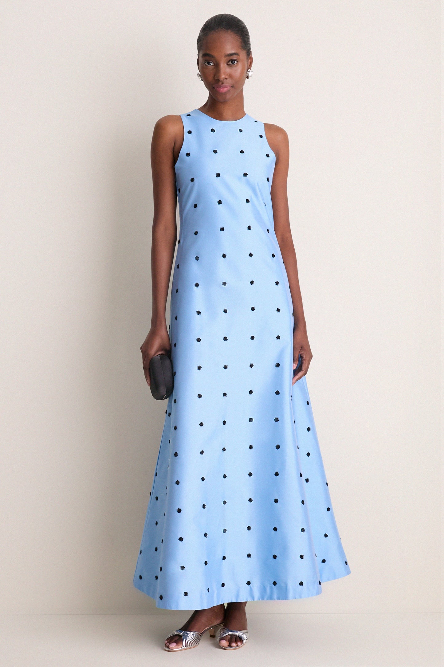 Chambray Blue and Onyx Bennet Sequin Dress