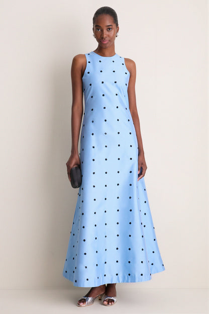 Chambray Blue and Onyx Bennet Sequin Dress
