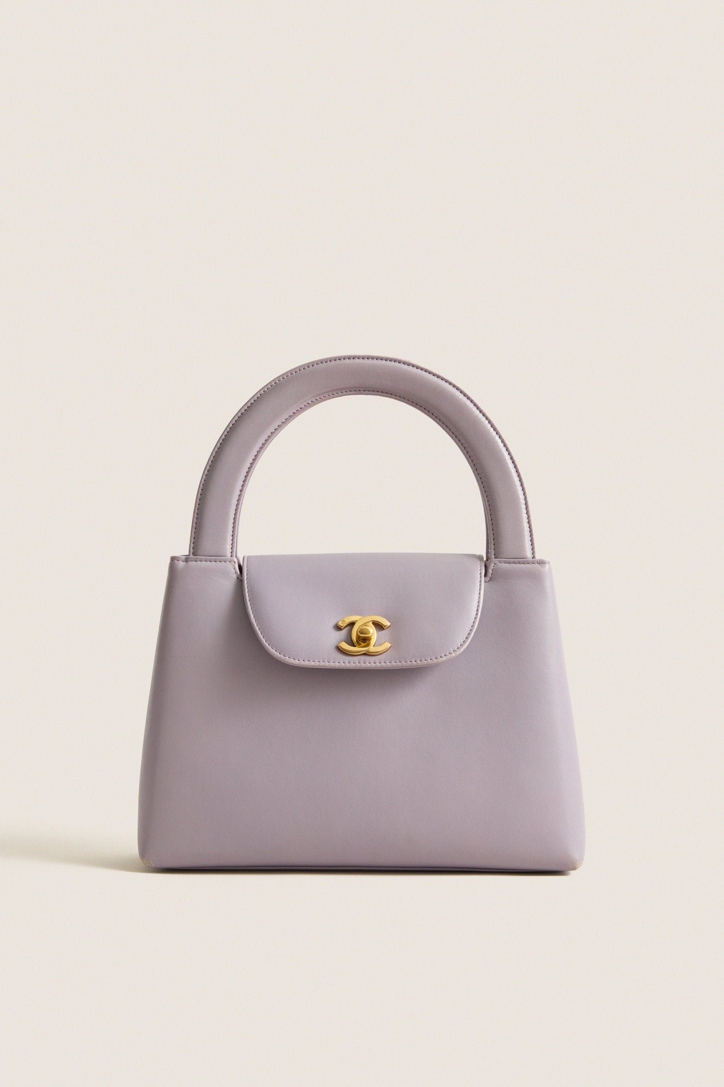CHANEL Purple Coco Mark Handbag