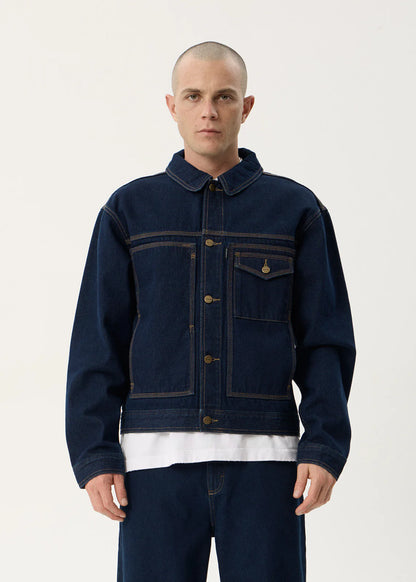 AFENDS Mens Yukon - Denim Jacket - Ink