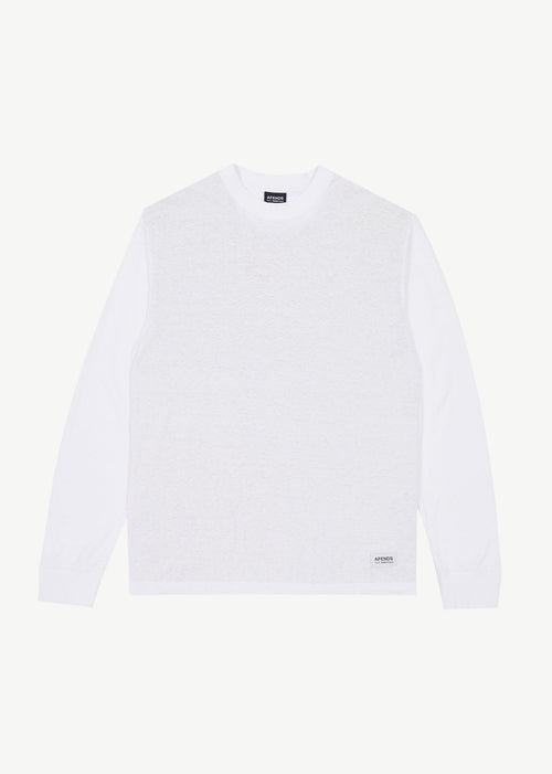 AFENDS Mens Essential - Long Sleeve Tee - White