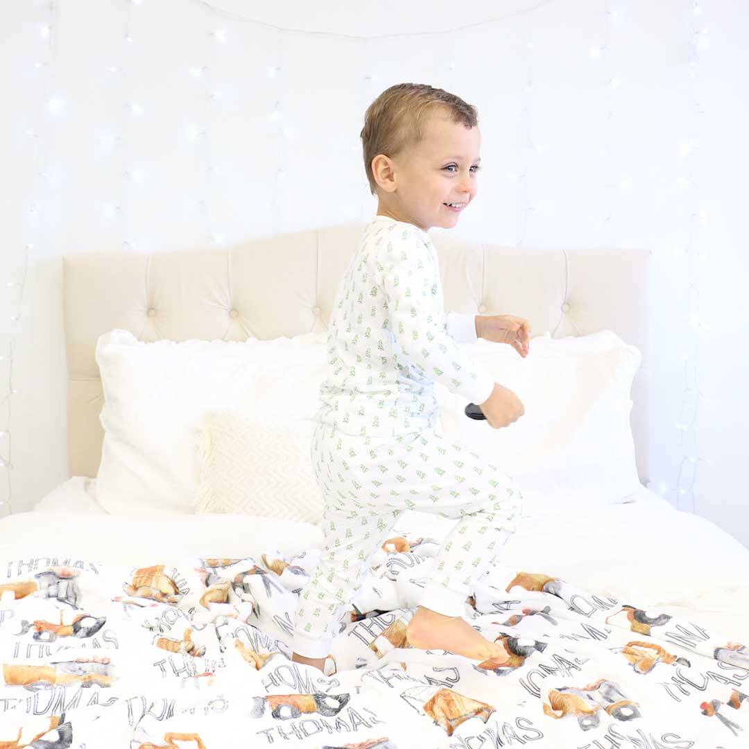 Little Digger Personalized Toddler Blanket