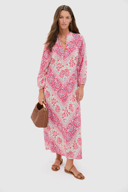 Cerise Chevron Maryse Caftan