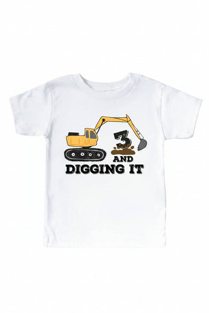 Digging My Age Kids Graphic Tee | White