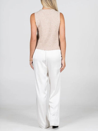 C'EST MOI Straight Leg Satin Pant