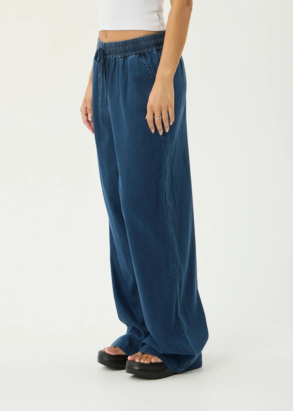 AFENDS Womens Palmer - Wide Leg Pant - Ink