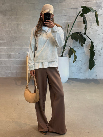 PIECES Striped Wide Leg Track Pant